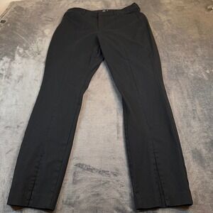 Old Navy High Rise Pixie Pants Womens Size 12 Black Split Hem Stretch Skinny‎
